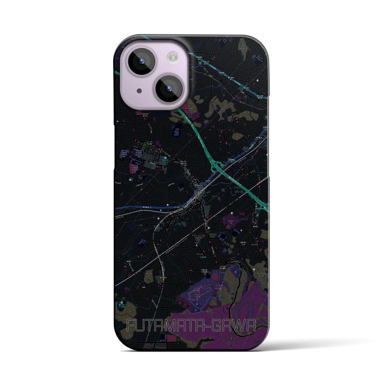 【二俣川(神奈川県)】地図柄iPhoneケース(バックカバータイプ)