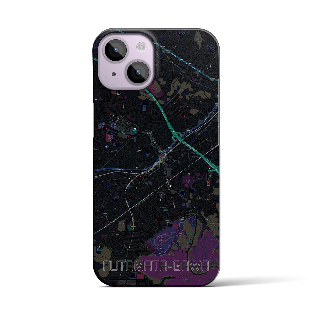 【二俣川(神奈川県)】地図柄iPhoneケース(バックカバータイプ)