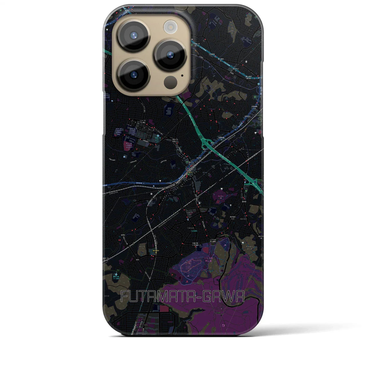 【二俣川(神奈川県)】地図柄iPhoneケース(バックカバータイプ)