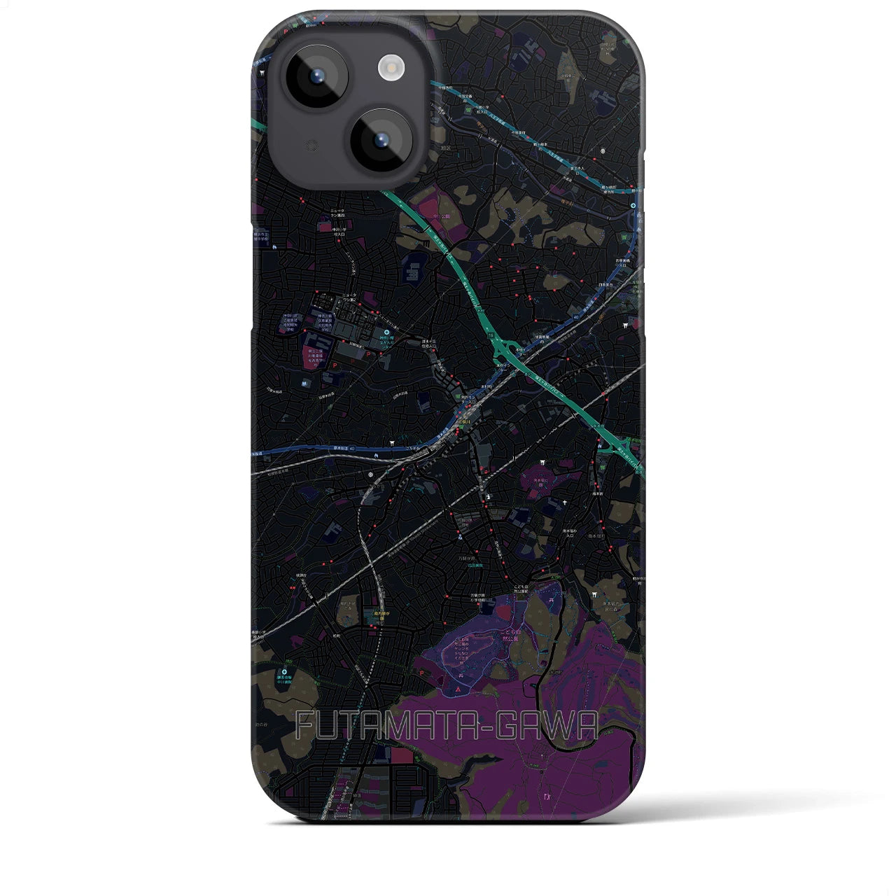 【二俣川(神奈川県)】地図柄iPhoneケース(バックカバータイプ)