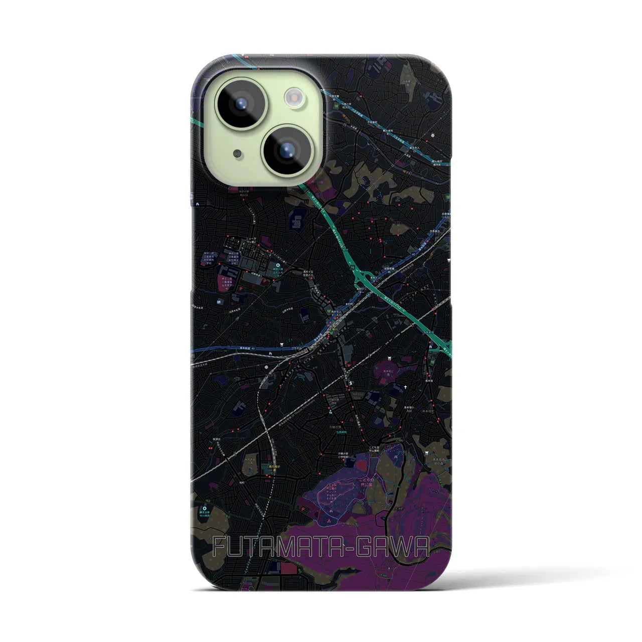【二俣川(神奈川県)】地図柄iPhoneケース(バックカバータイプ)
