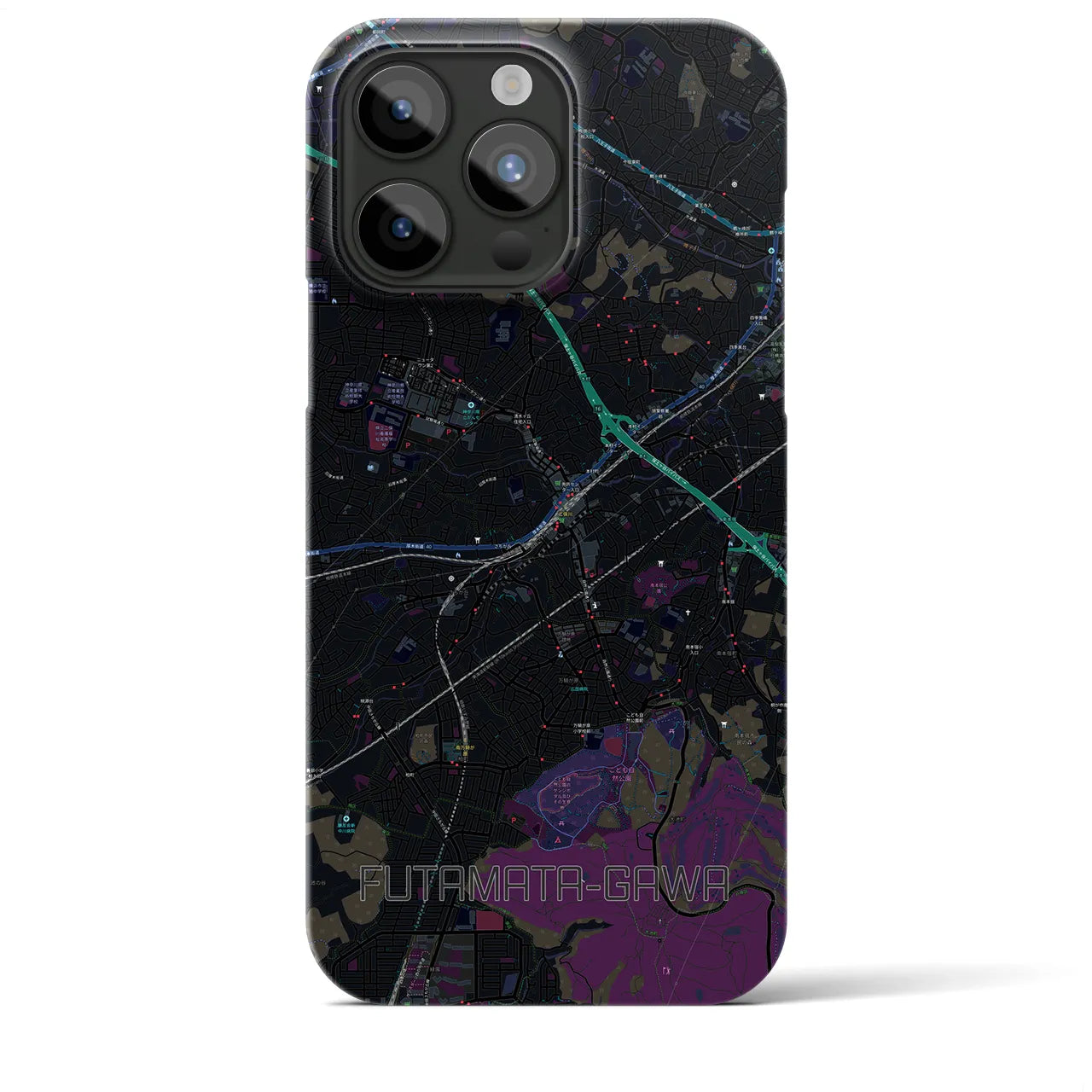 【二俣川(神奈川県)】地図柄iPhoneケース(バックカバータイプ)