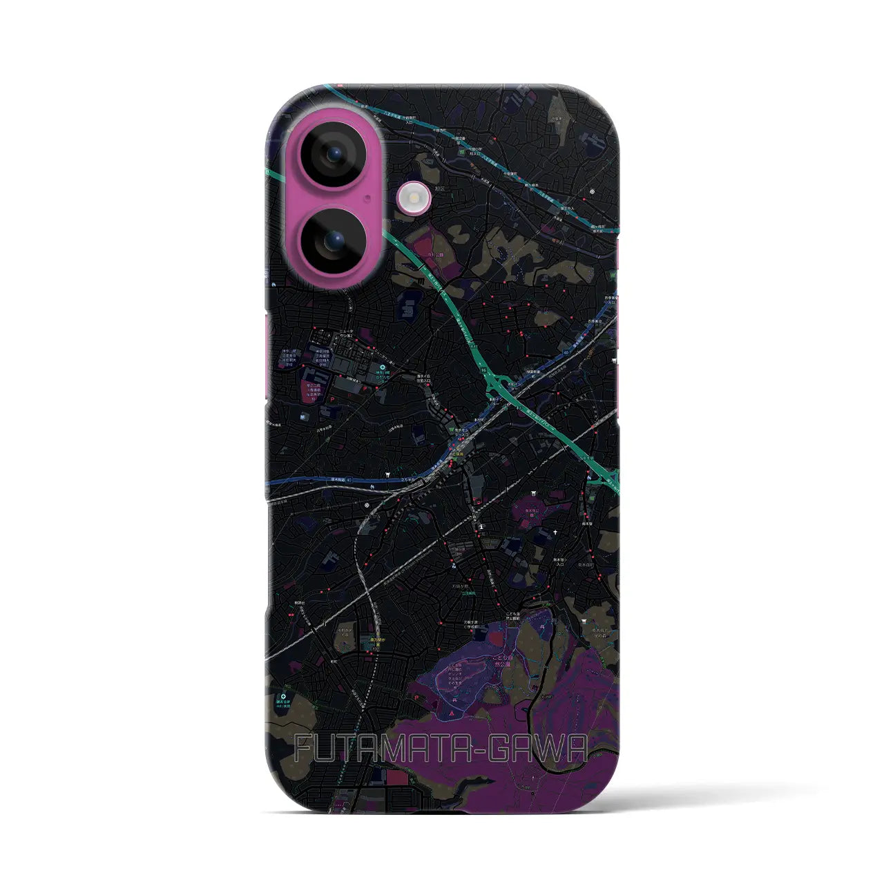 【二俣川(神奈川県)】地図柄iPhoneケース(バックカバータイプ)