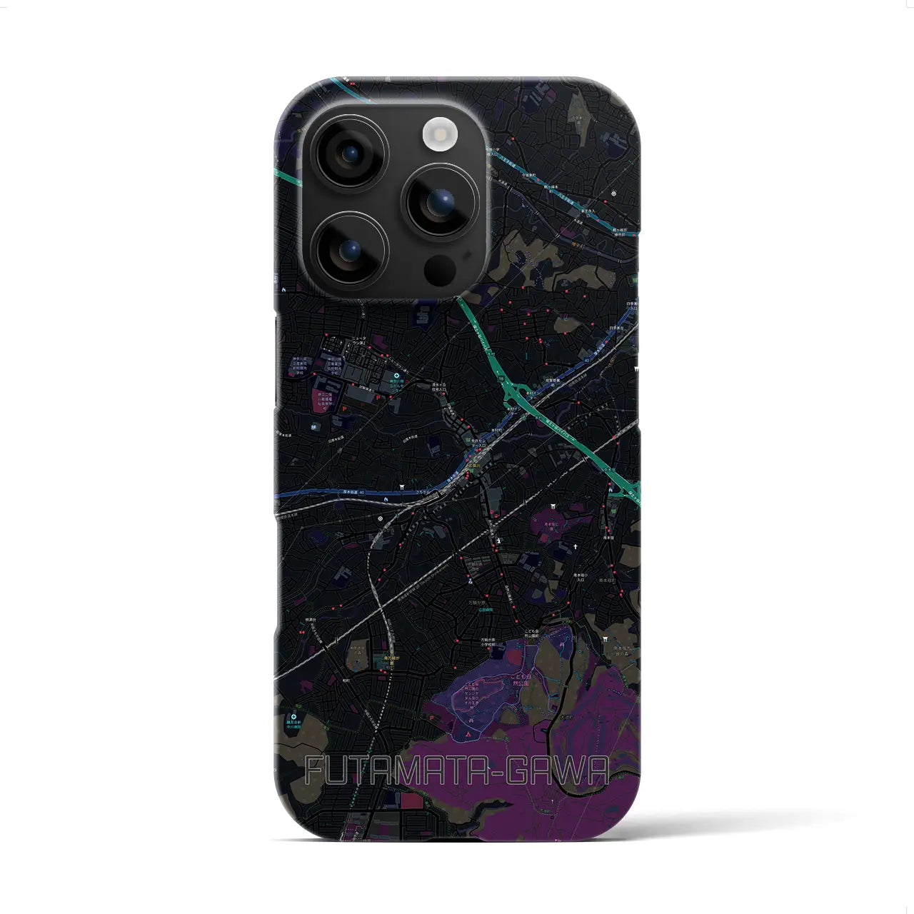 【二俣川(神奈川県)】地図柄iPhoneケース(バックカバータイプ)