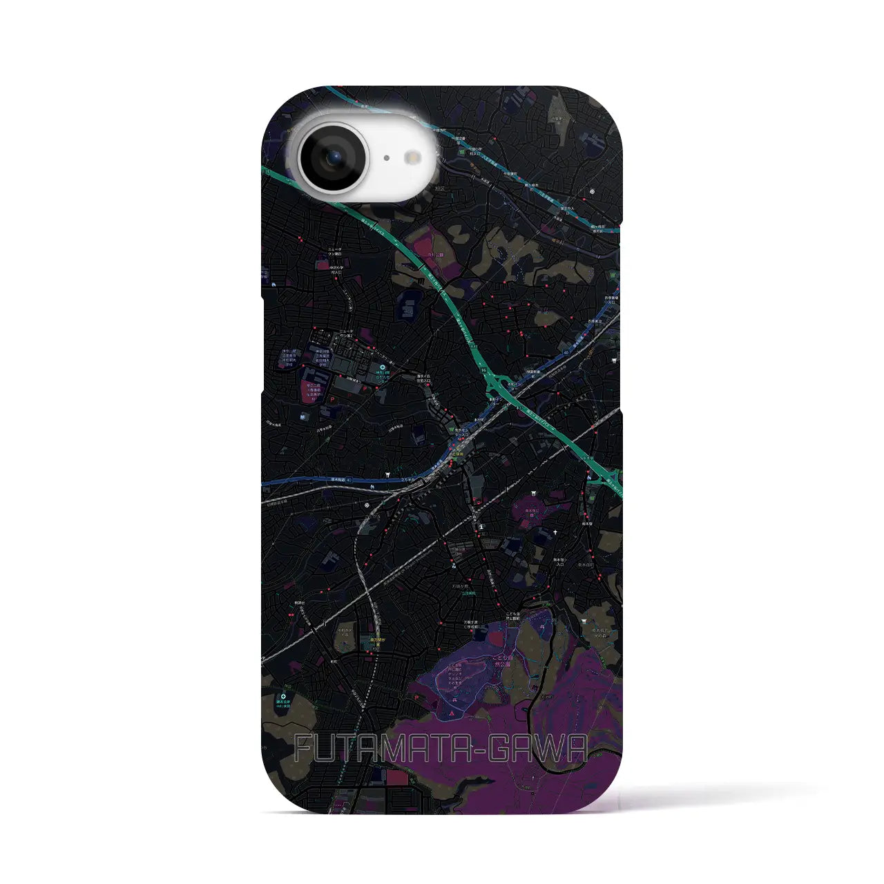 【二俣川(神奈川県)】地図柄iPhoneケース(バックカバータイプ)