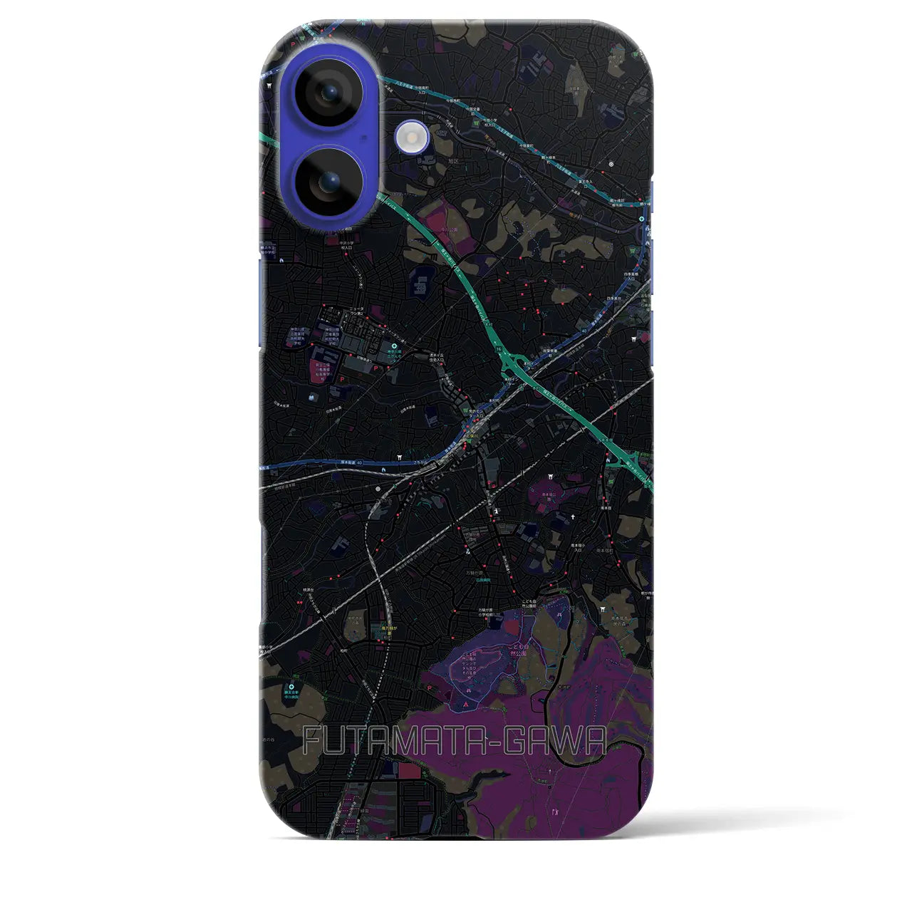 【二俣川(神奈川県)】地図柄iPhoneケース(バックカバータイプ)