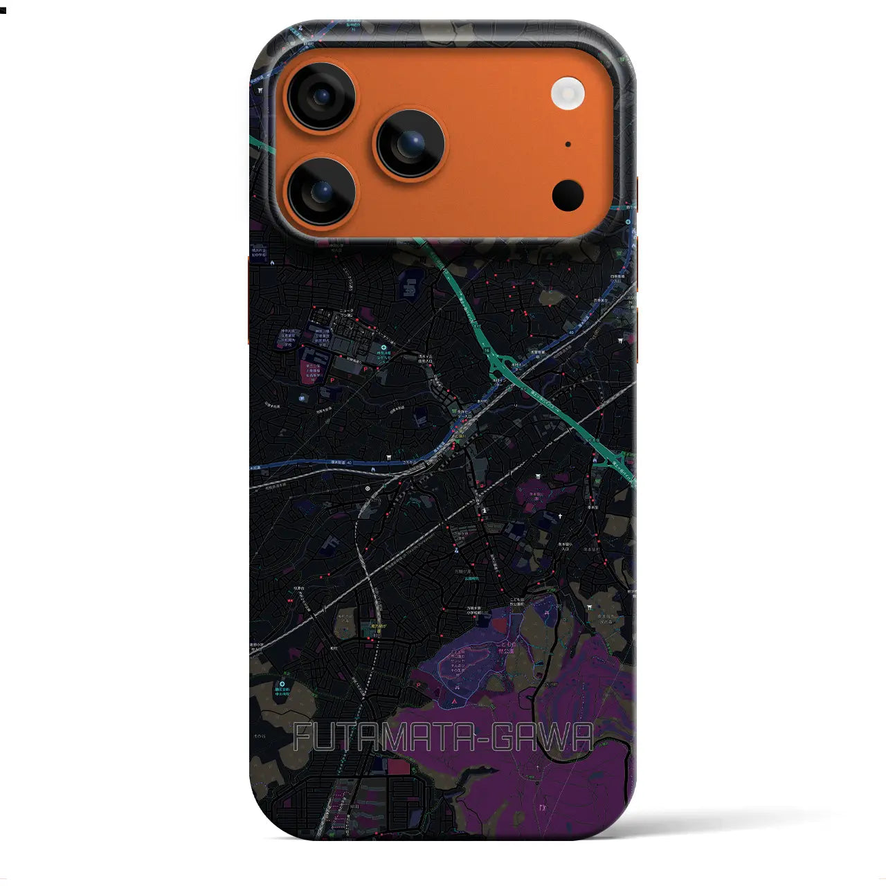 【二俣川(神奈川県)】地図柄iPhoneケース(バックカバータイプ)