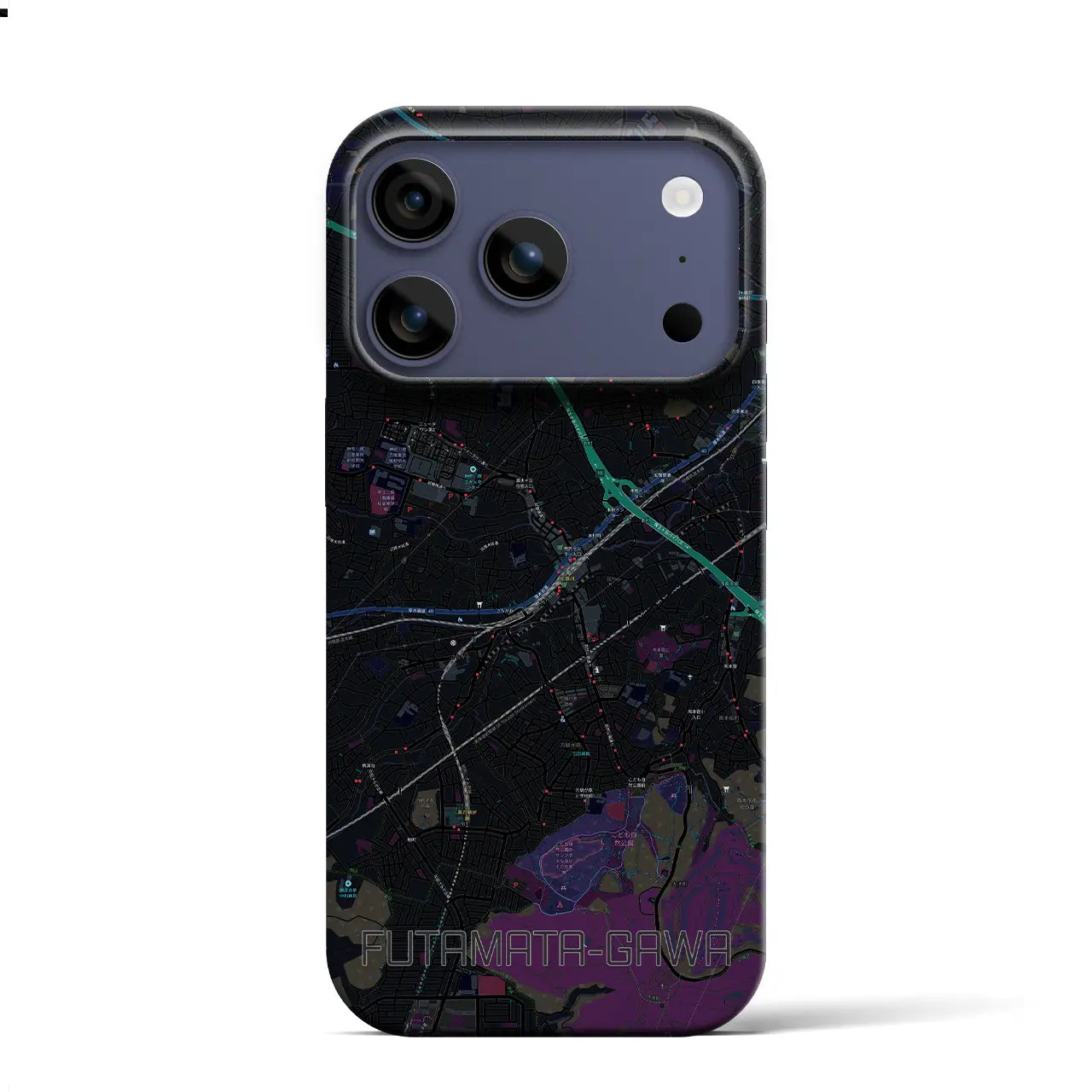 【二俣川(神奈川県)】地図柄iPhoneケース(バックカバータイプ)