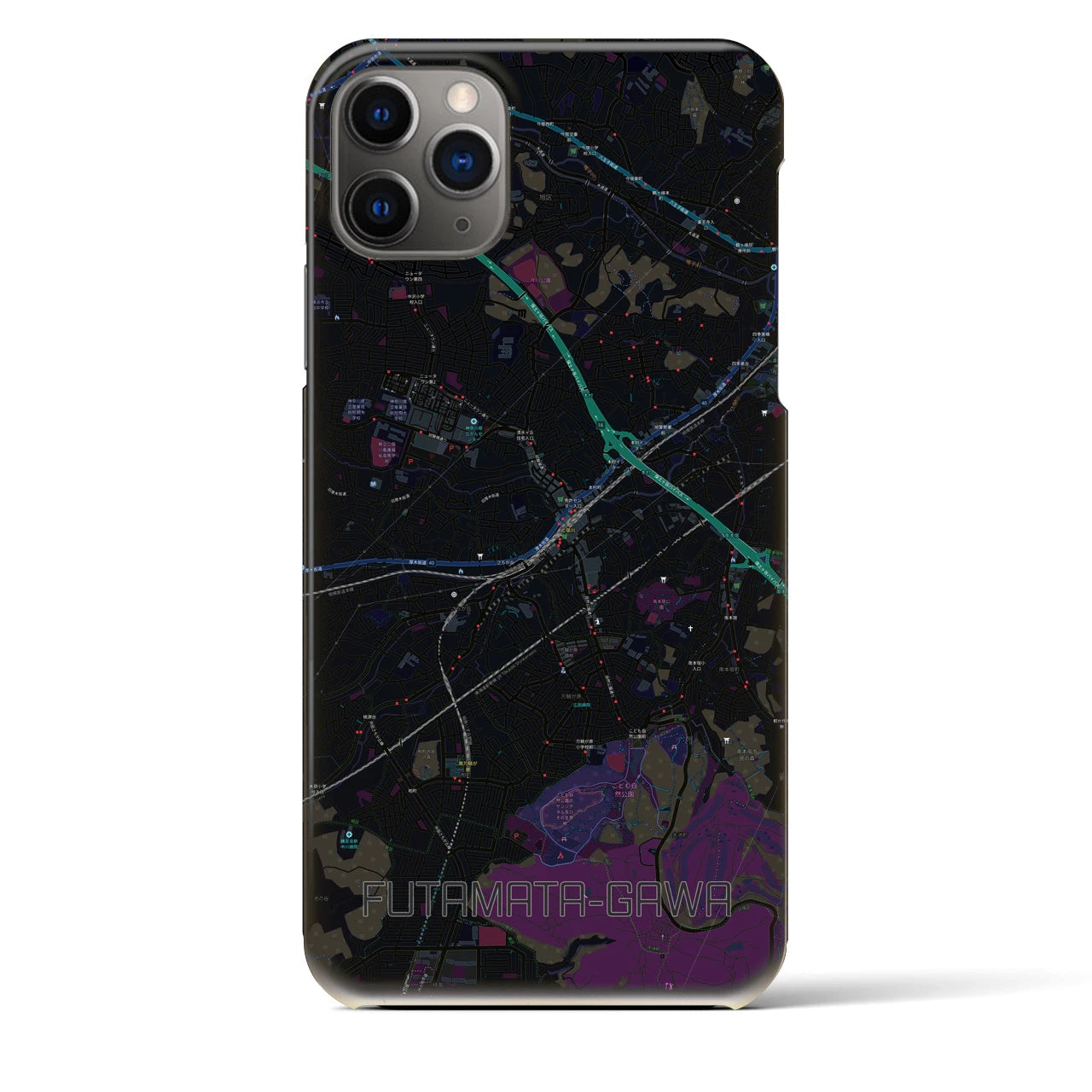 【二俣川(神奈川県)】地図柄iPhoneケース(バックカバータイプ)
