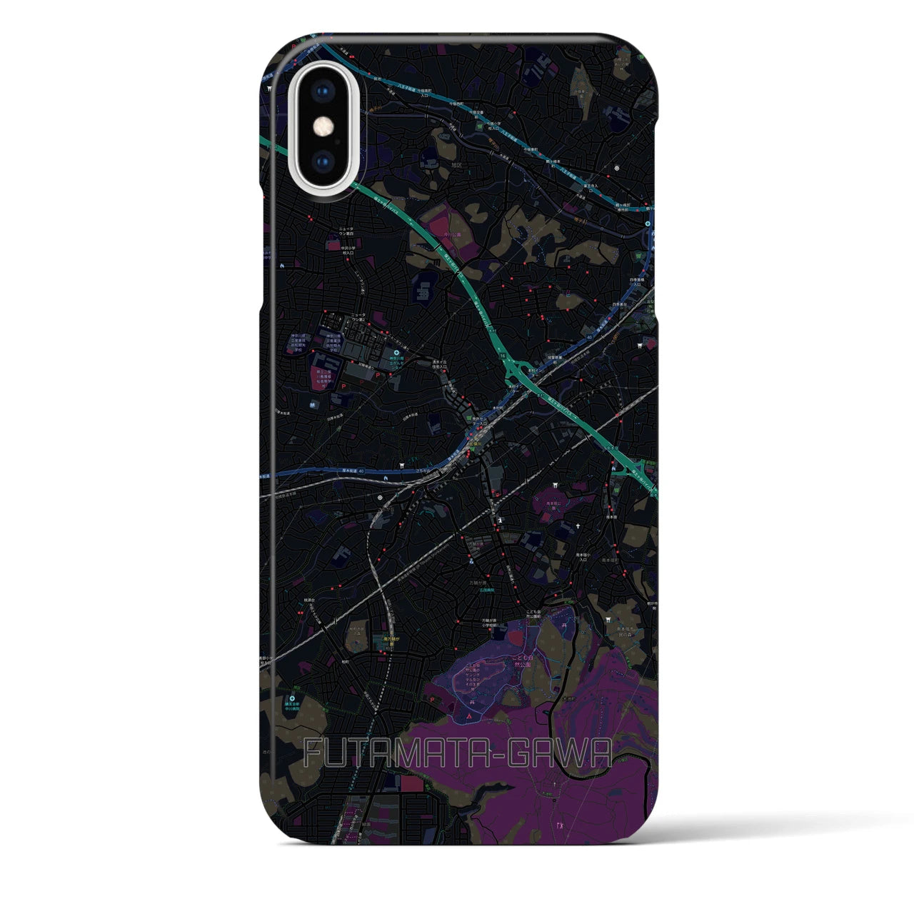 【二俣川(神奈川県)】地図柄iPhoneケース(バックカバータイプ)