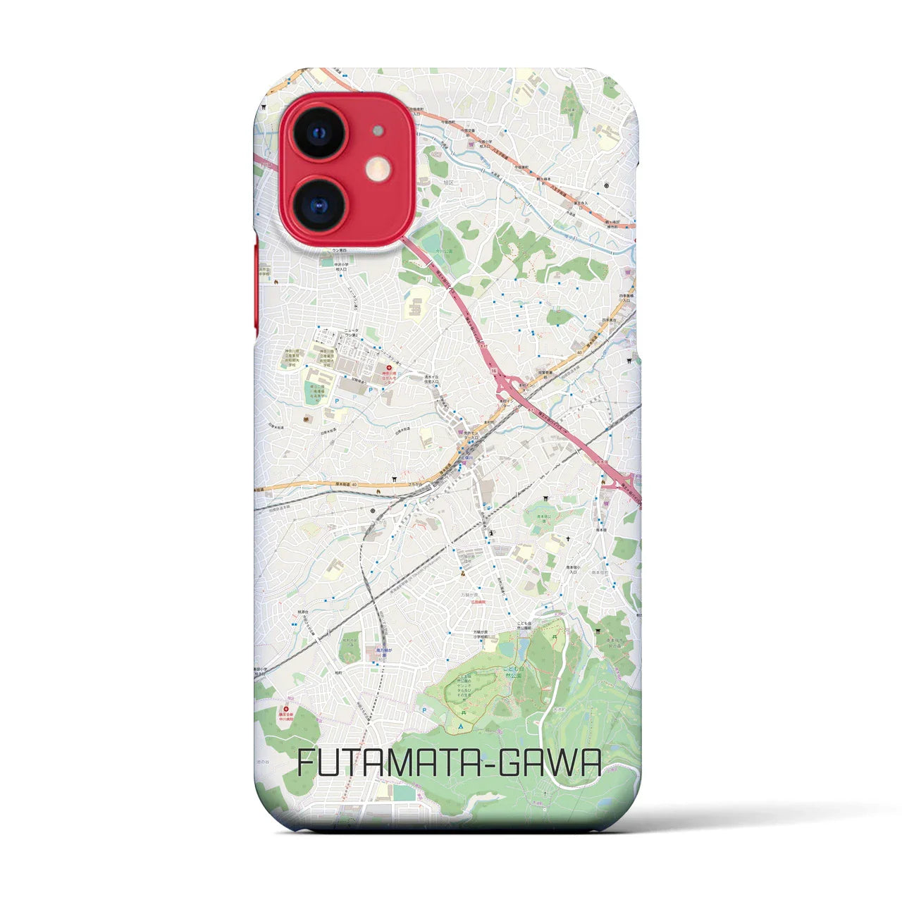 【二俣川(神奈川県)】地図柄iPhoneケース(バックカバータイプ)