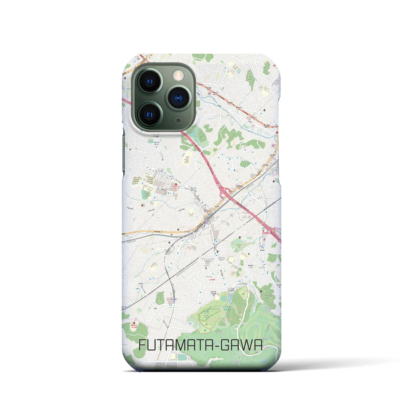 【二俣川(神奈川県)】地図柄iPhoneケース(バックカバータイプ)