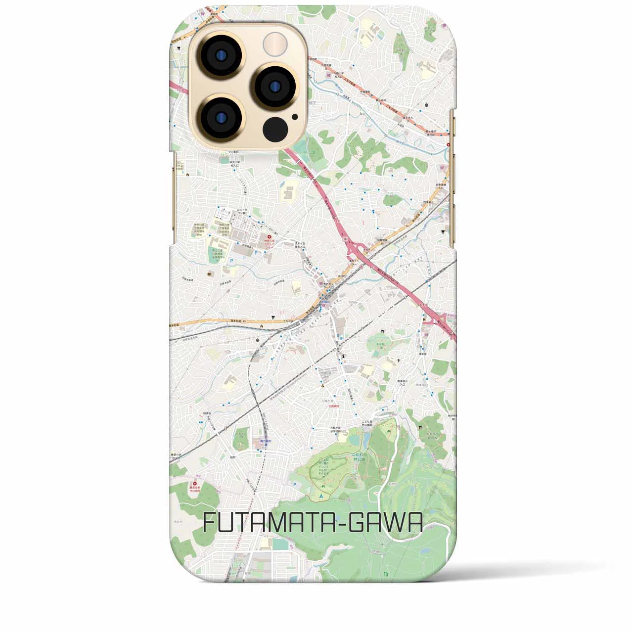 【二俣川(神奈川県)】地図柄iPhoneケース(バックカバータイプ)