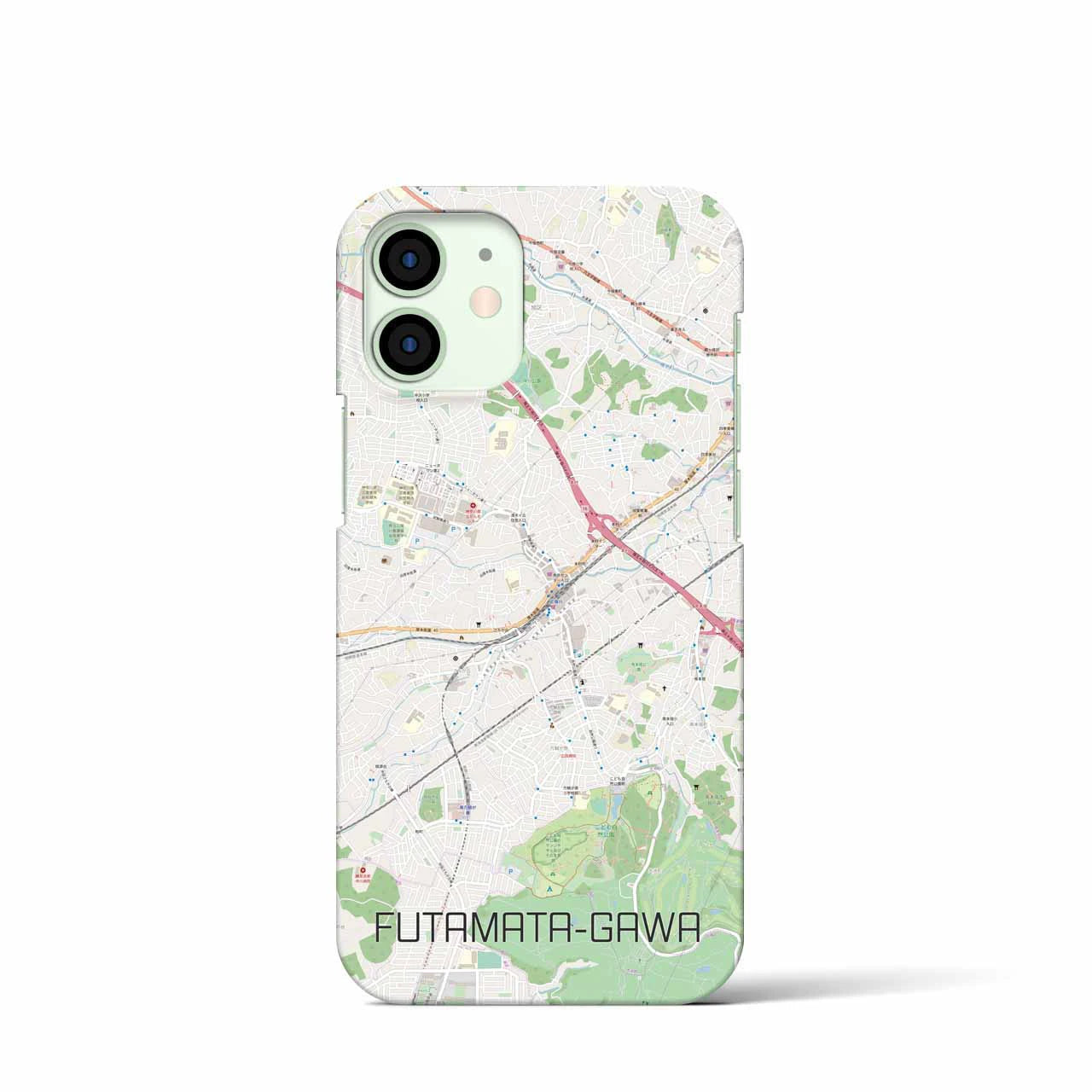 【二俣川(神奈川県)】地図柄iPhoneケース(バックカバータイプ)