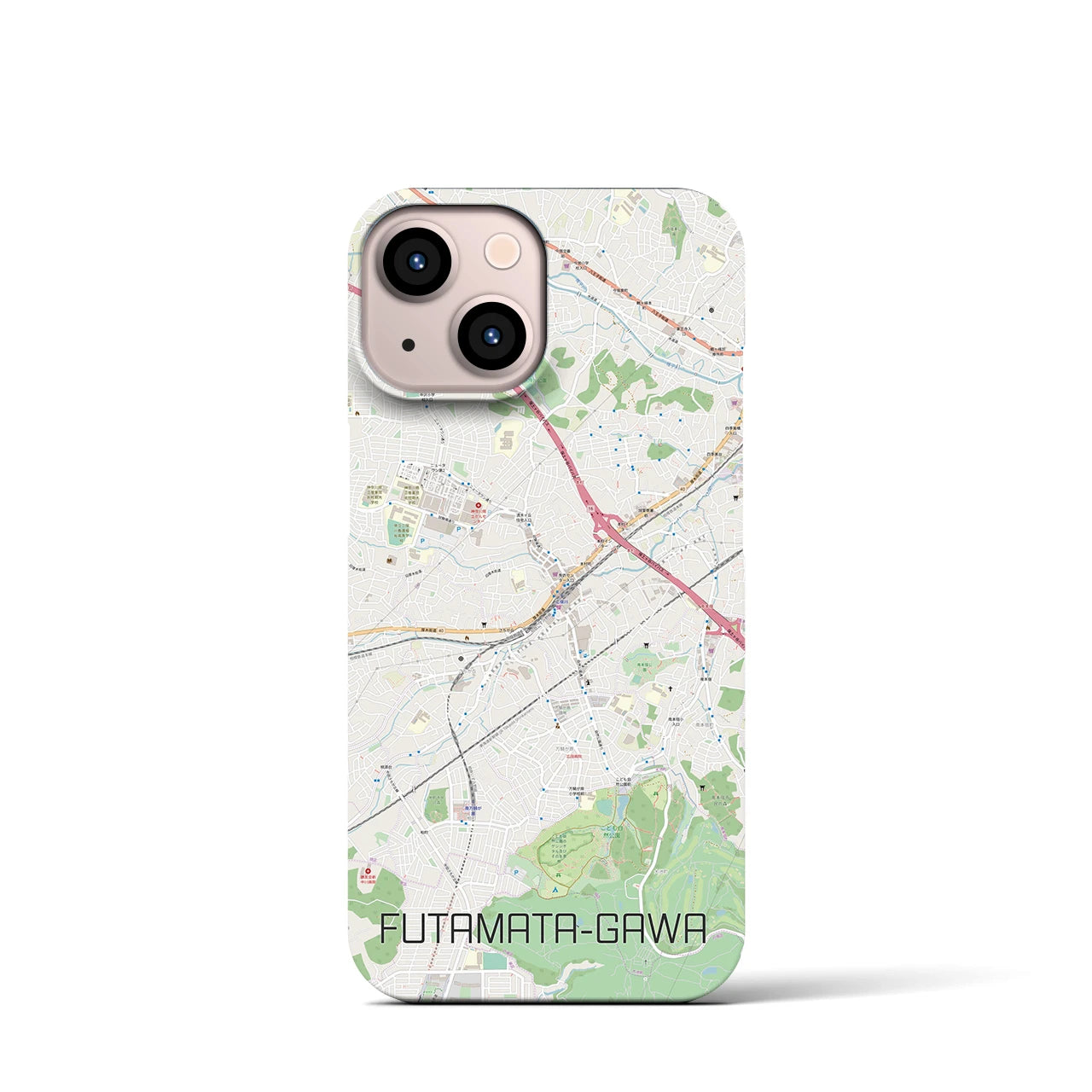 【二俣川(神奈川県)】地図柄iPhoneケース(バックカバータイプ)
