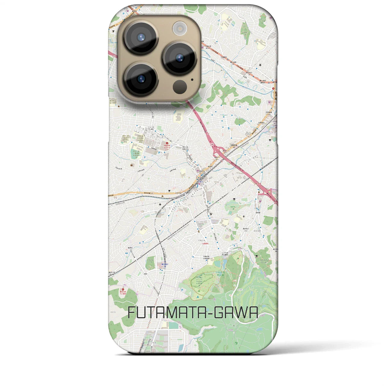 【二俣川(神奈川県)】地図柄iPhoneケース(バックカバータイプ)