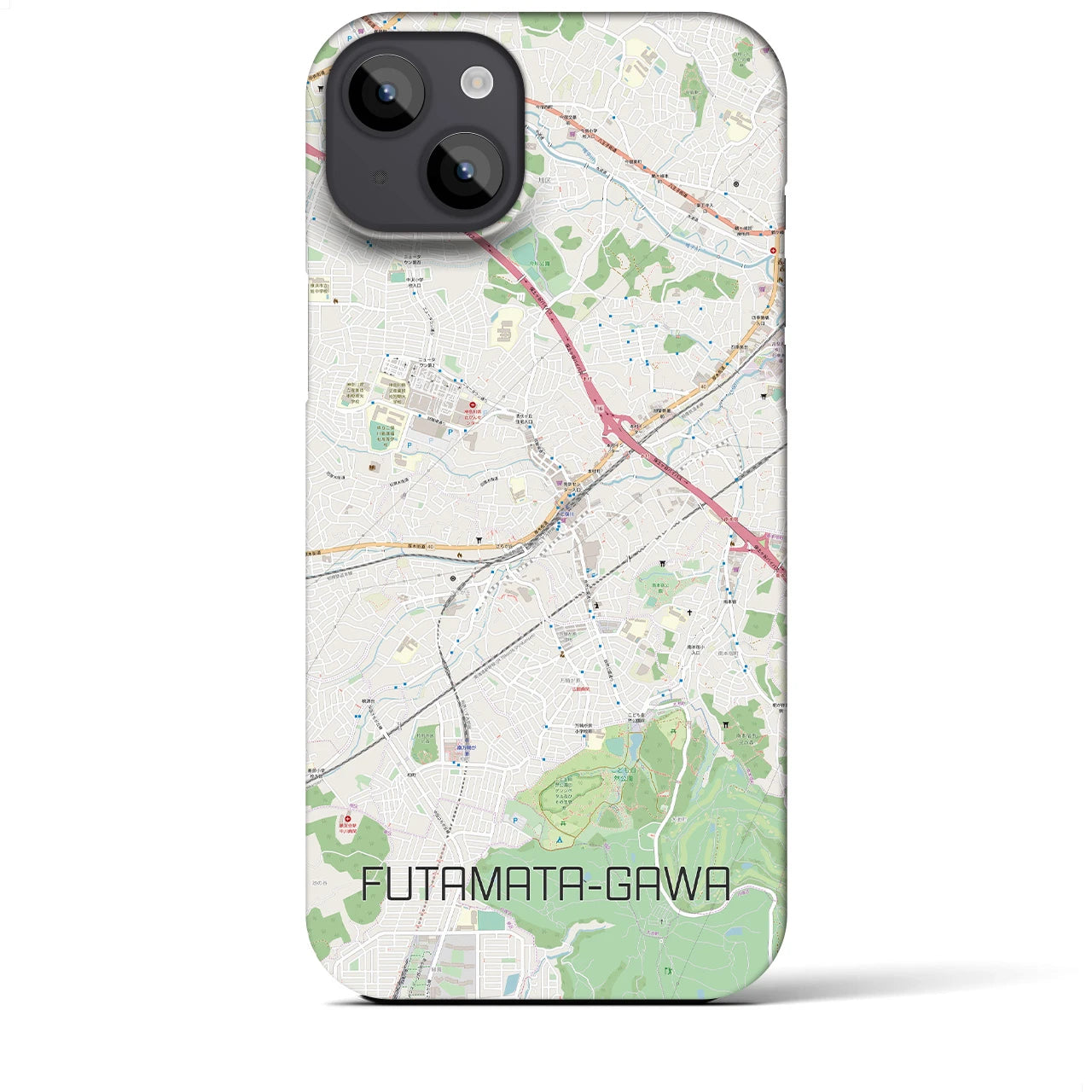 【二俣川(神奈川県)】地図柄iPhoneケース(バックカバータイプ)