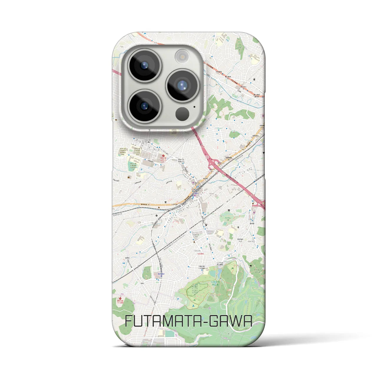 【二俣川(神奈川県)】地図柄iPhoneケース(バックカバータイプ)