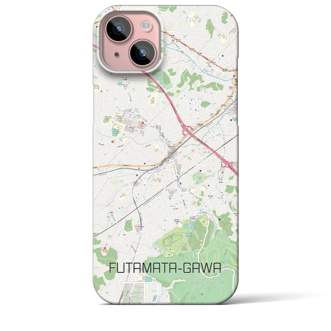 【二俣川(神奈川県)】地図柄iPhoneケース(バックカバータイプ)
