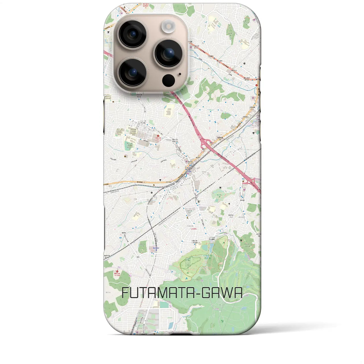 【二俣川(神奈川県)】地図柄iPhoneケース(バックカバータイプ)
