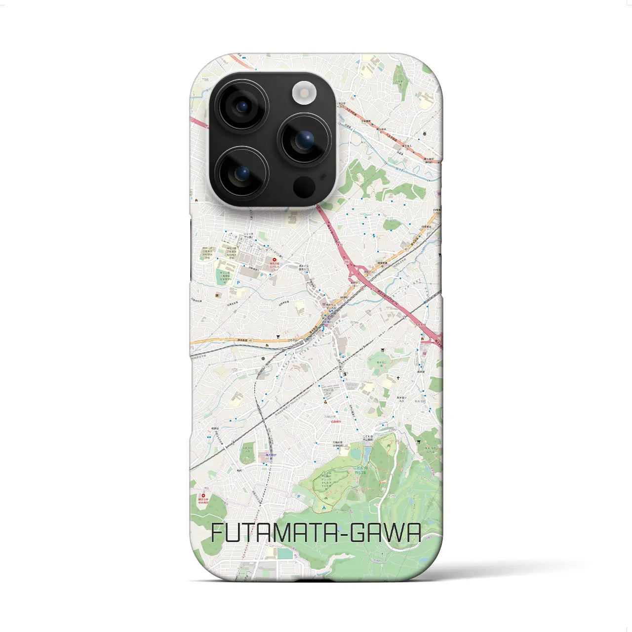 【二俣川(神奈川県)】地図柄iPhoneケース(バックカバータイプ)