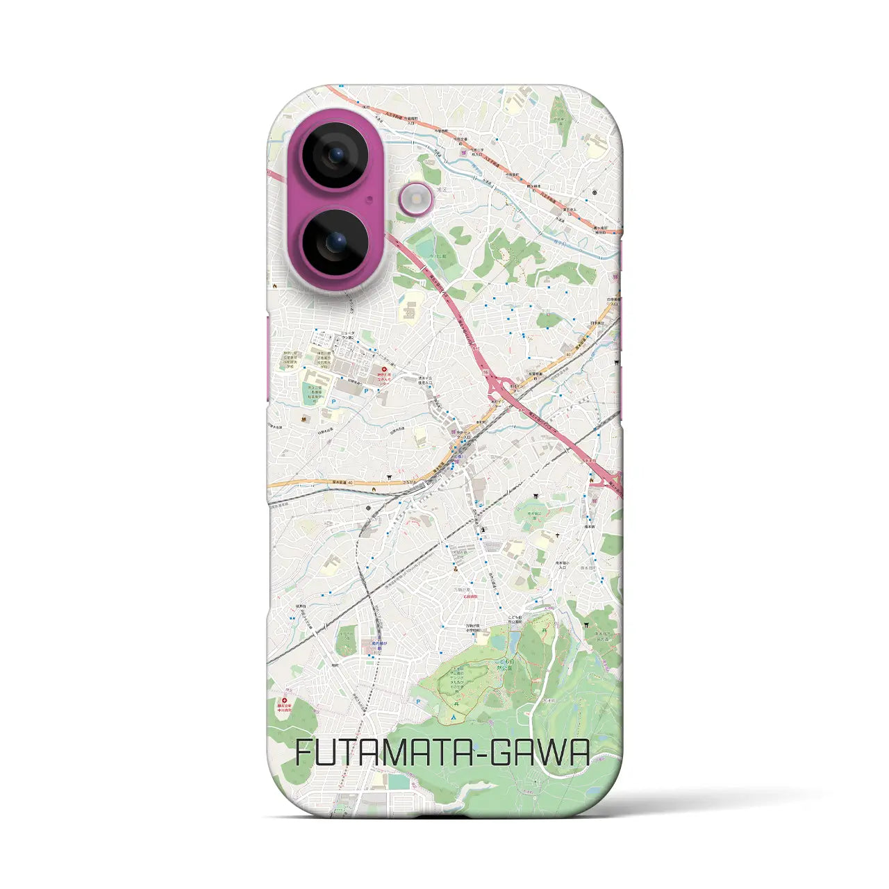 【二俣川(神奈川県)】地図柄iPhoneケース(バックカバータイプ)