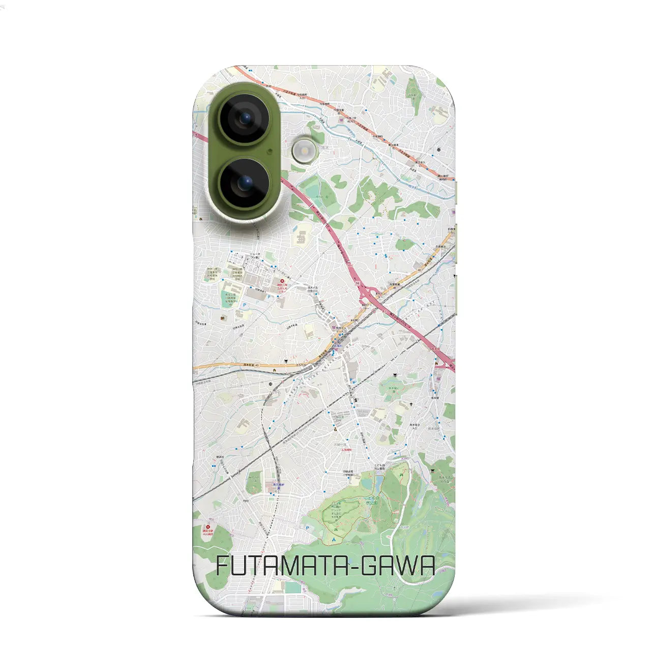 【二俣川(神奈川県)】地図柄iPhoneケース(バックカバータイプ)
