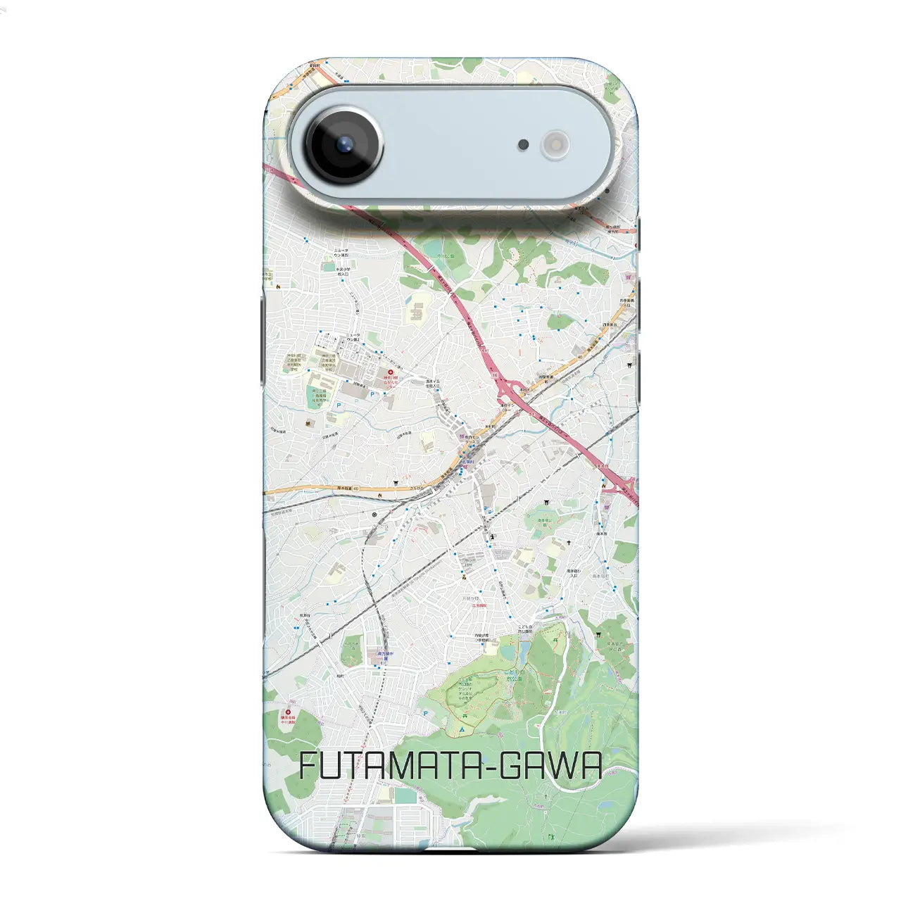 【二俣川(神奈川県)】地図柄iPhoneケース(バックカバータイプ)ナチュラル・iPhone 17 Pro Max 用