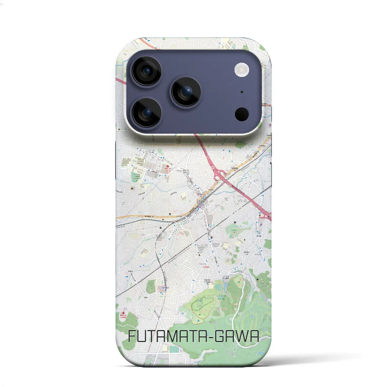 【二俣川(神奈川県)】地図柄iPhoneケース(バックカバータイプ)