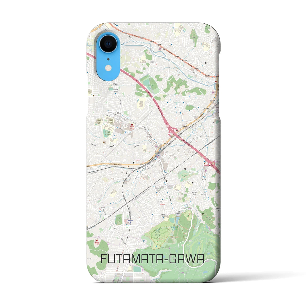 【二俣川(神奈川県)】地図柄iPhoneケース(バックカバータイプ)