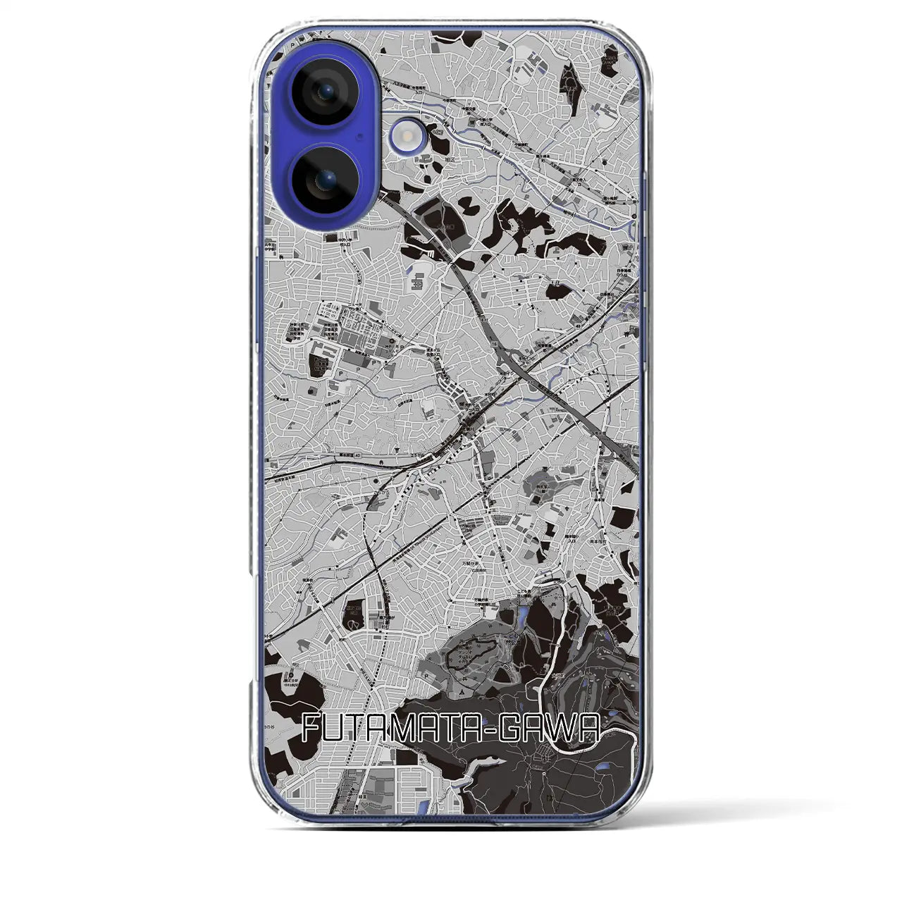 【二俣川(神奈川県)】地図柄iPhoneケース(クリアタイプ)