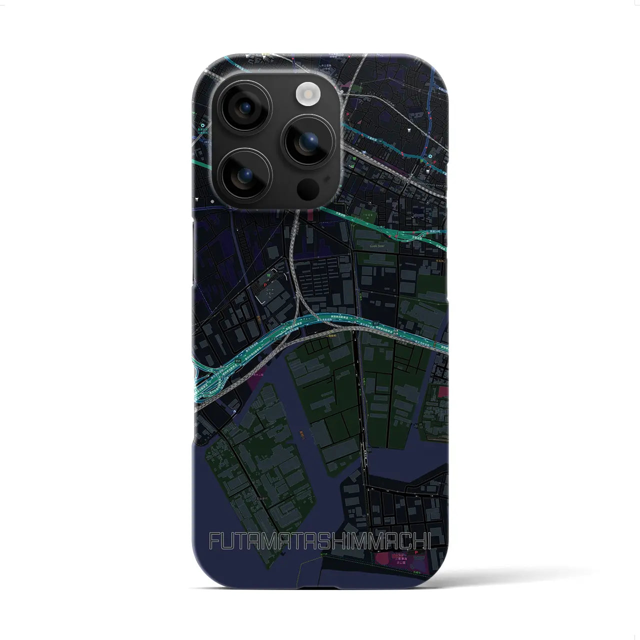 【二俣新町(千葉県)】地図柄iPhoneケース(バックカバータイプ)