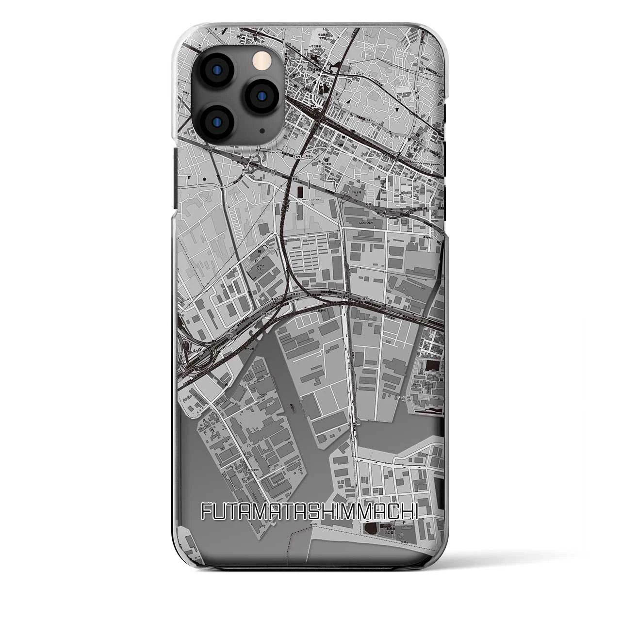 【二俣新町(千葉県)】地図柄iPhoneケース(クリアタイプ)