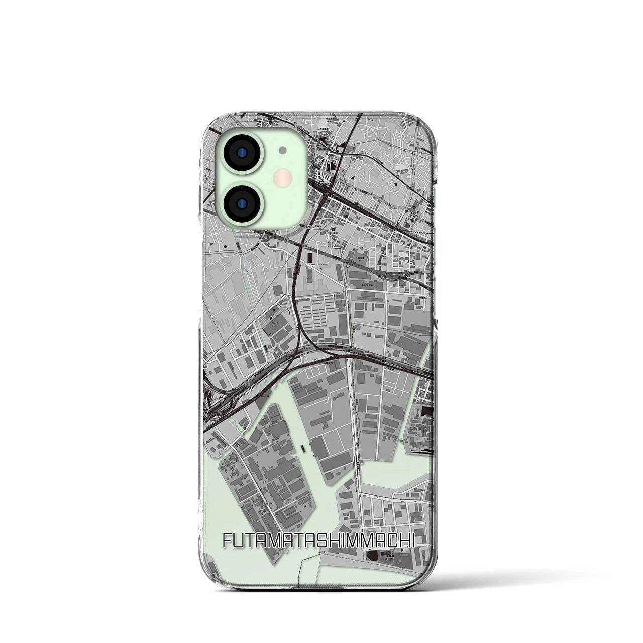 【二俣新町(千葉県)】地図柄iPhoneケース(クリアタイプ)