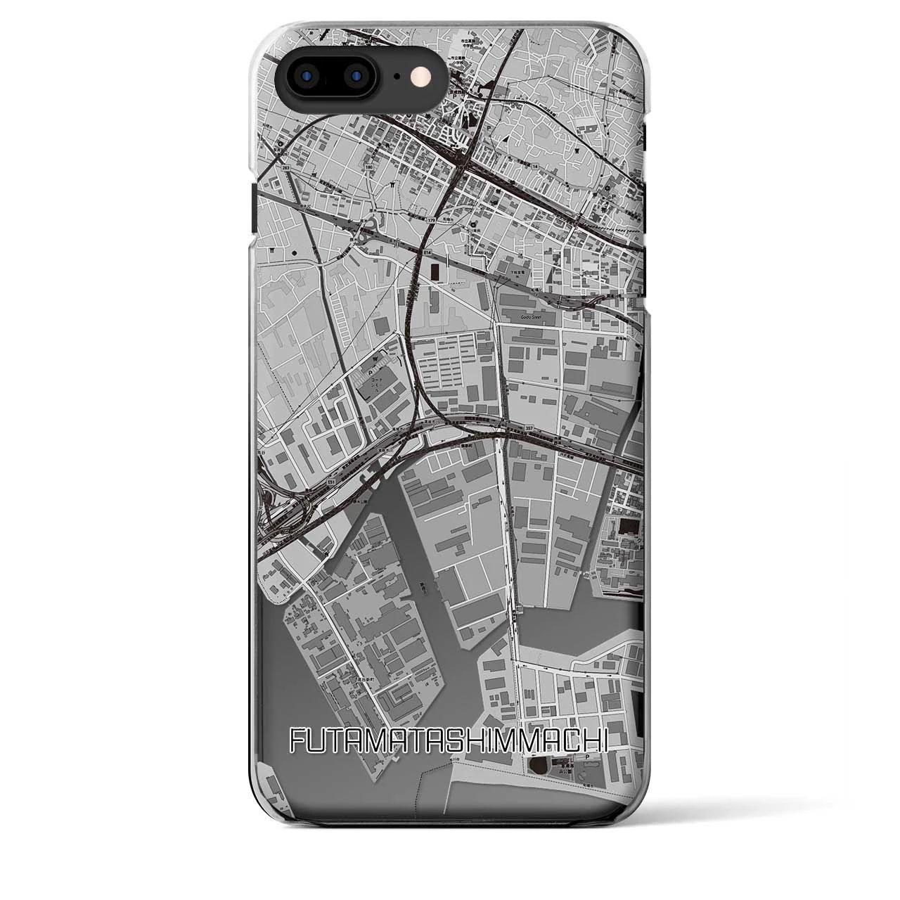 【二俣新町(千葉県)】地図柄iPhoneケース(クリアタイプ)