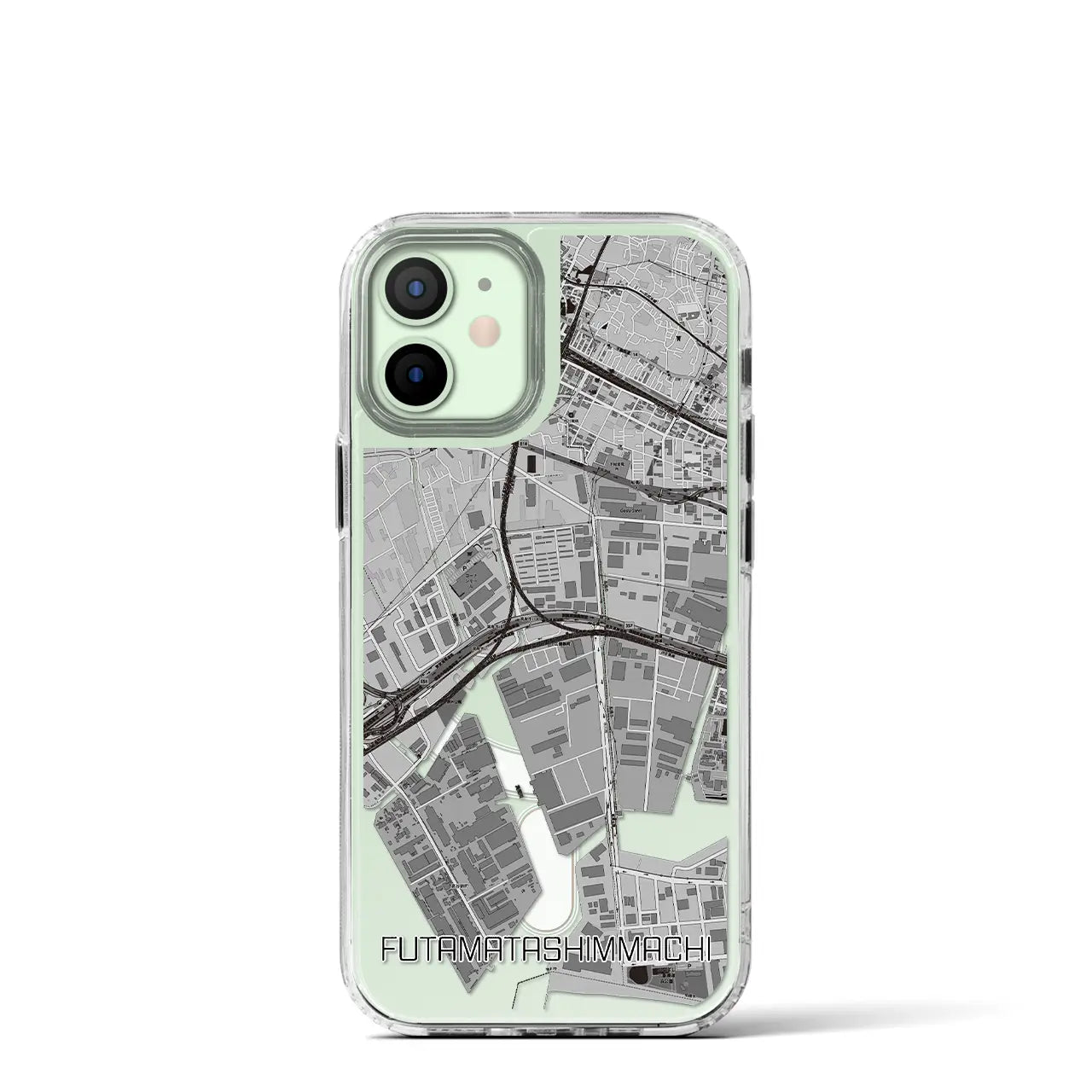 【二俣新町(千葉県)】地図柄iPhoneケース(MagSafeタイプ)