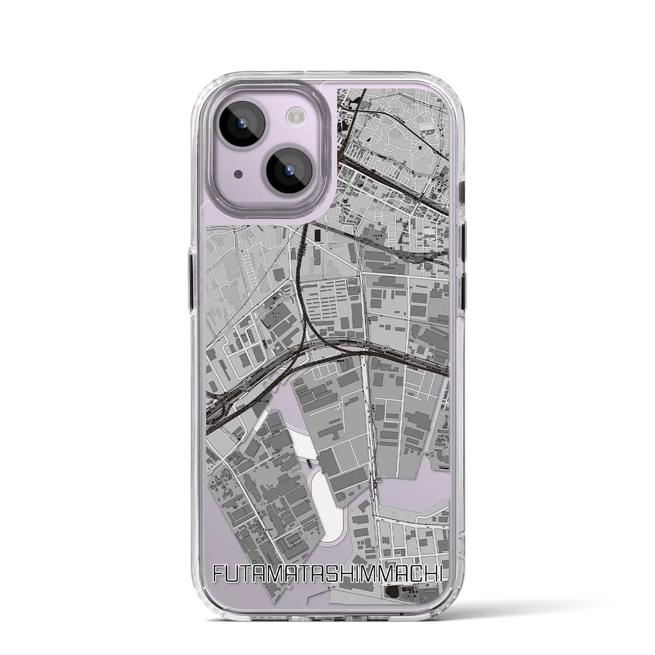 【二俣新町(千葉県)】地図柄iPhoneケース(MagSafeタイプ)