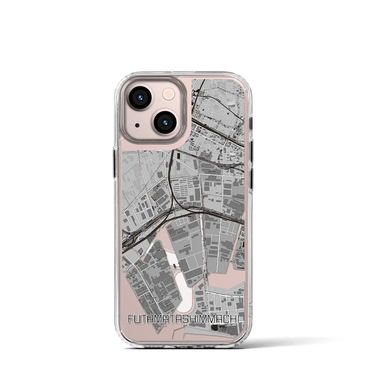 【二俣新町(千葉県)】地図柄iPhoneケース(MagSafeタイプ)