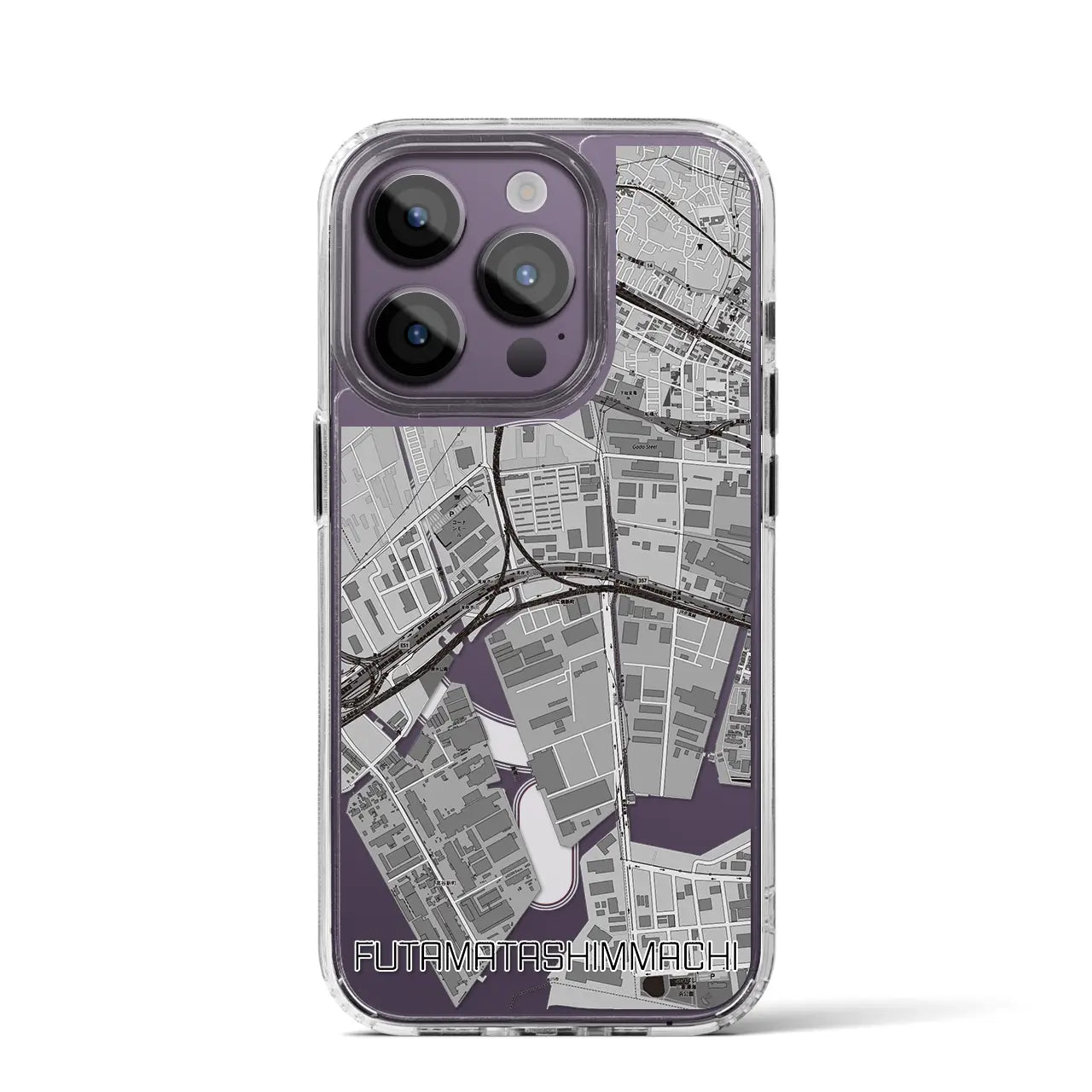 【二俣新町(千葉県)】地図柄iPhoneケース(MagSafeタイプ)