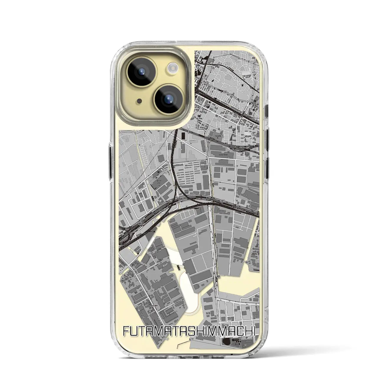 【二俣新町(千葉県)】地図柄iPhoneケース(MagSafeタイプ)