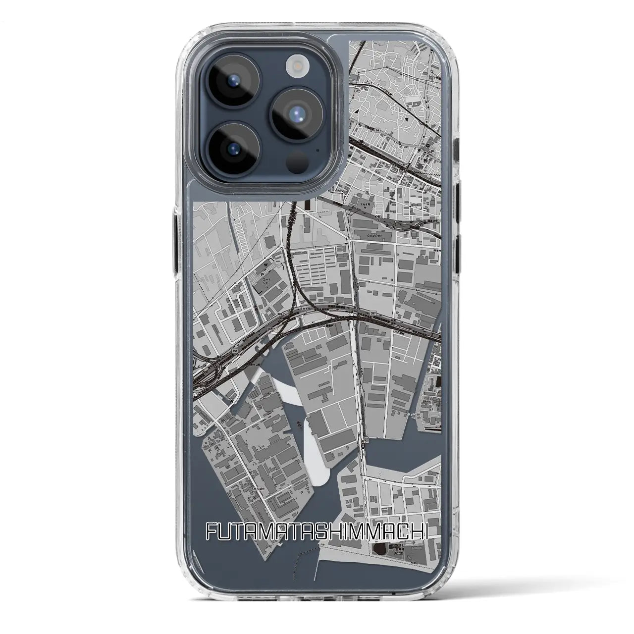 【二俣新町(千葉県)】地図柄iPhoneケース(MagSafeタイプ)
