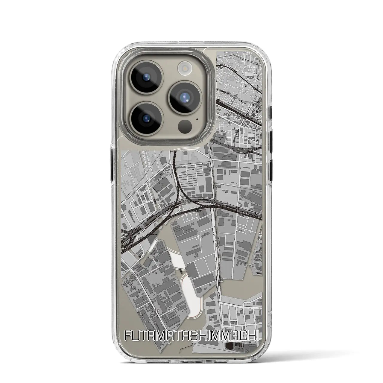 【二俣新町(千葉県)】地図柄iPhoneケース(MagSafeタイプ)