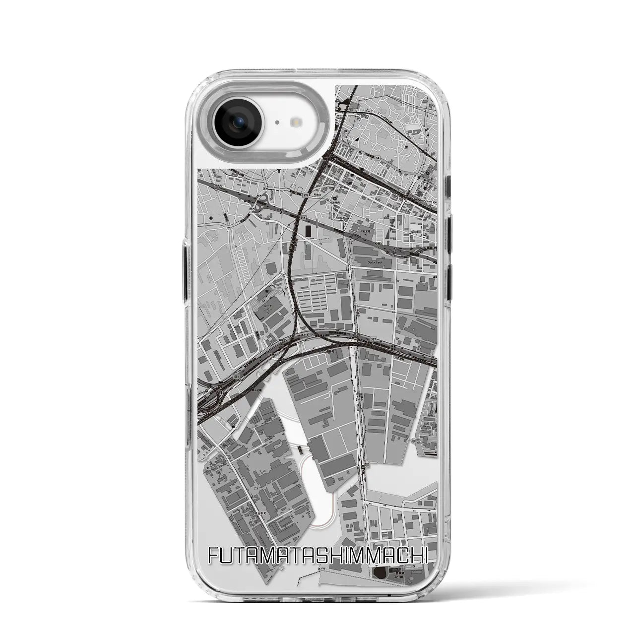 【二俣新町(千葉県)】地図柄iPhoneケース(MagSafeタイプ)