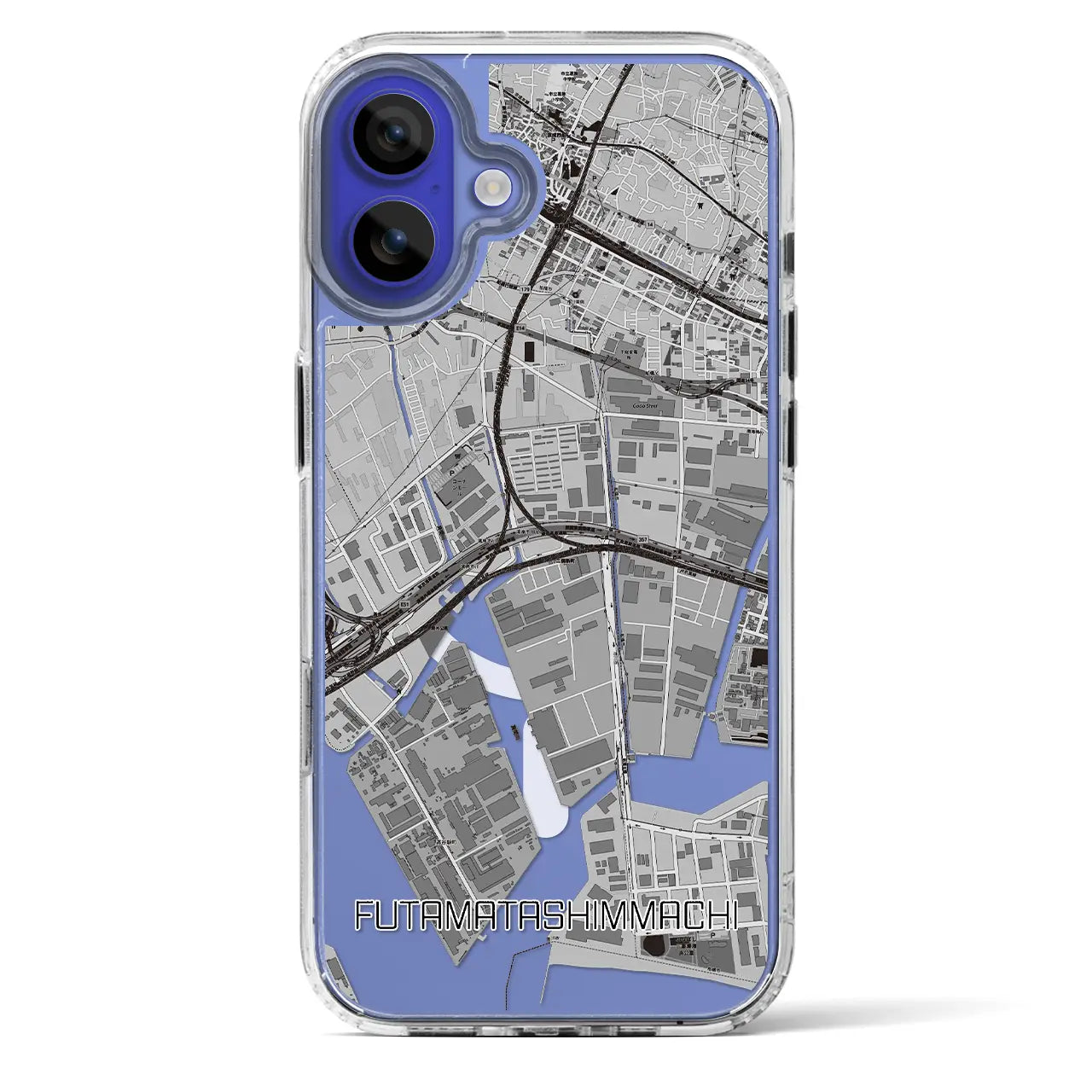 【二俣新町(千葉県)】地図柄iPhoneケース(MagSafeタイプ)