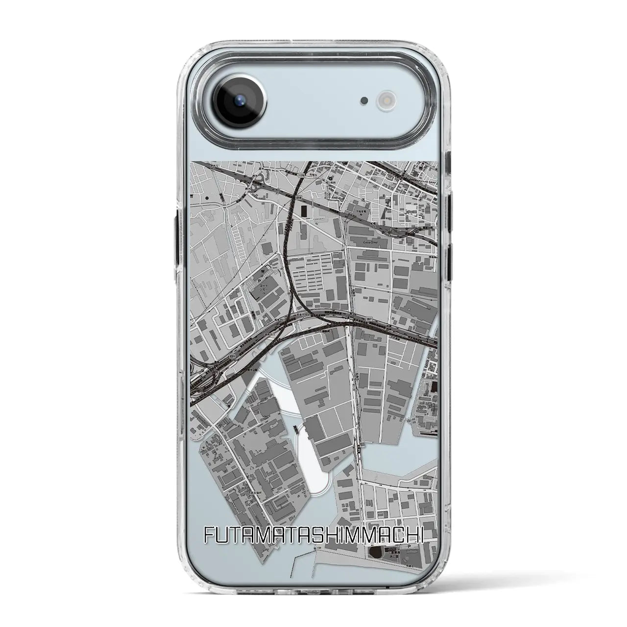 【二俣新町(千葉県)】地図柄iPhoneケース(MagSafeタイプ)