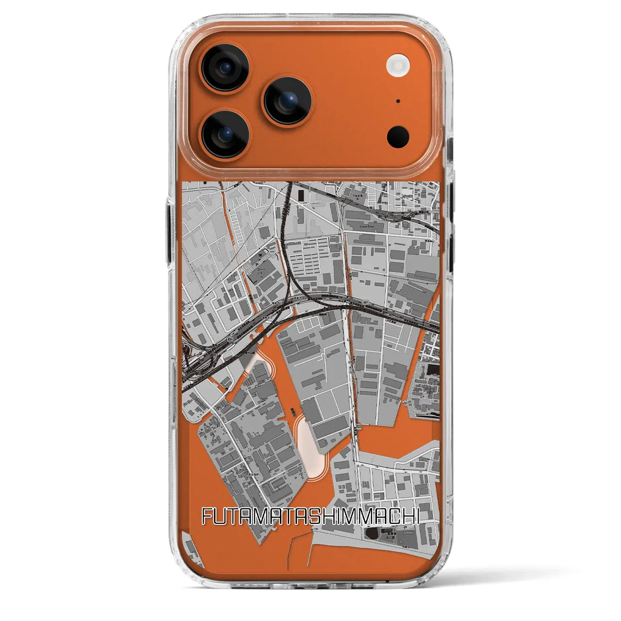 【二俣新町(千葉県)】地図柄iPhoneケース(MagSafeタイプ)