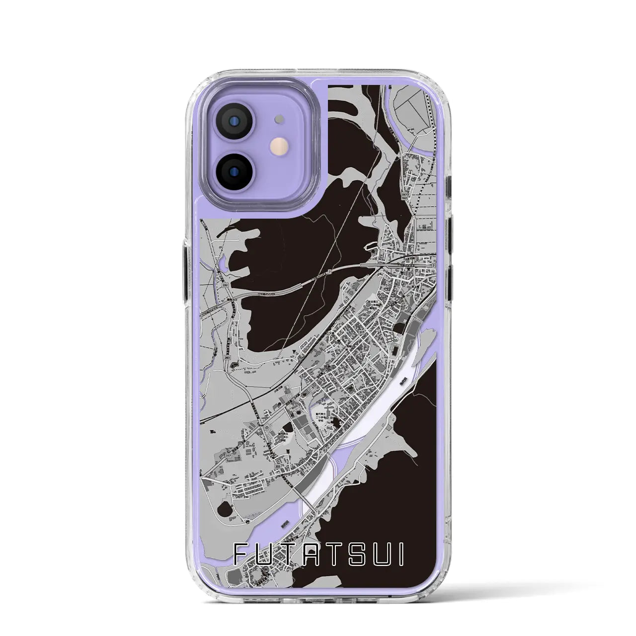 【二ツ井(秋田県)】地図柄iPhoneケース(MagSafeタイプ)