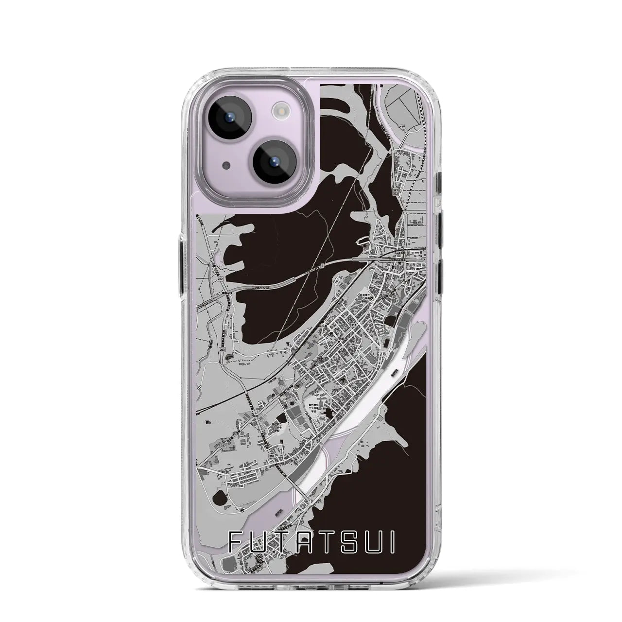 【二ツ井(秋田県)】地図柄iPhoneケース(MagSafeタイプ)