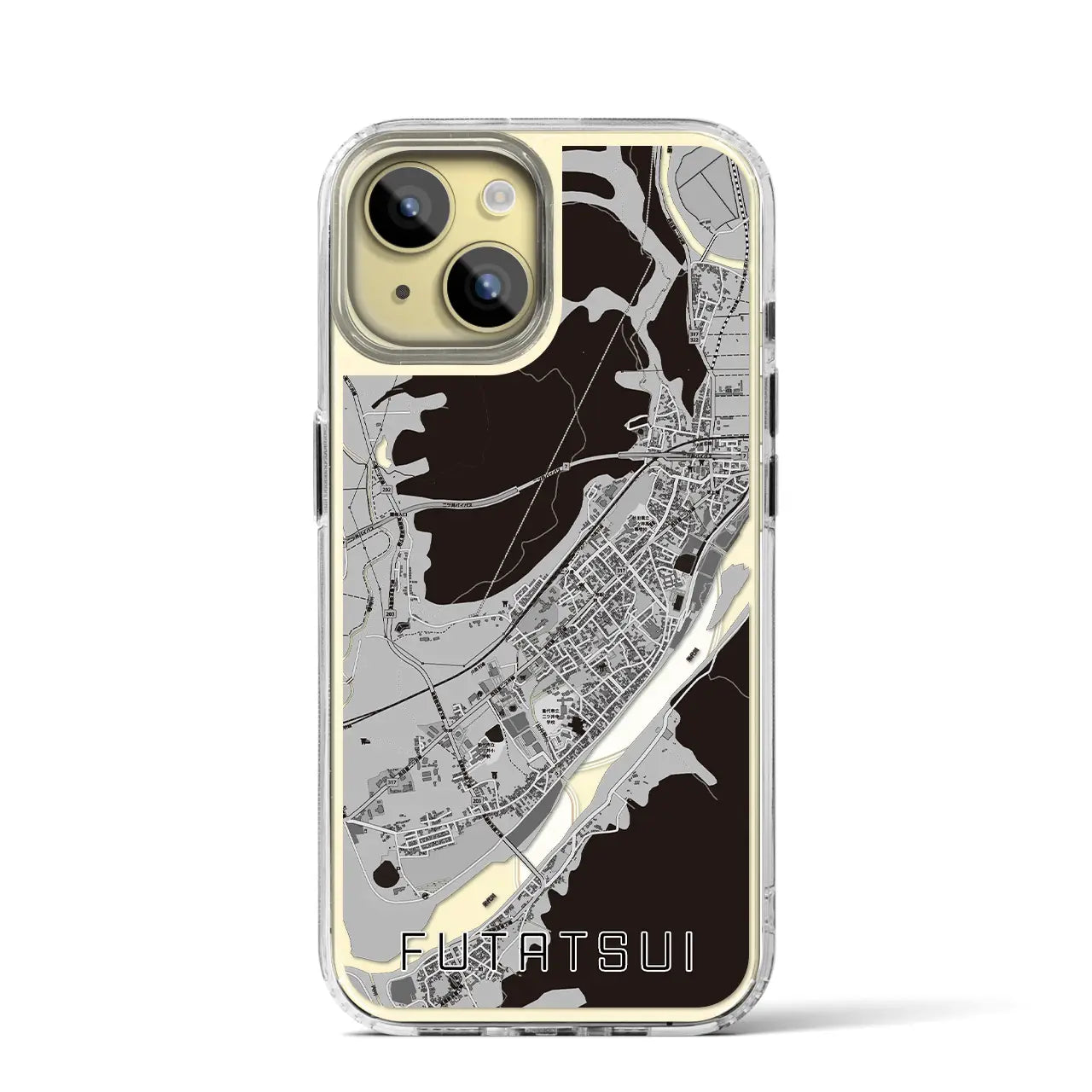 【二ツ井(秋田県)】地図柄iPhoneケース(MagSafeタイプ)