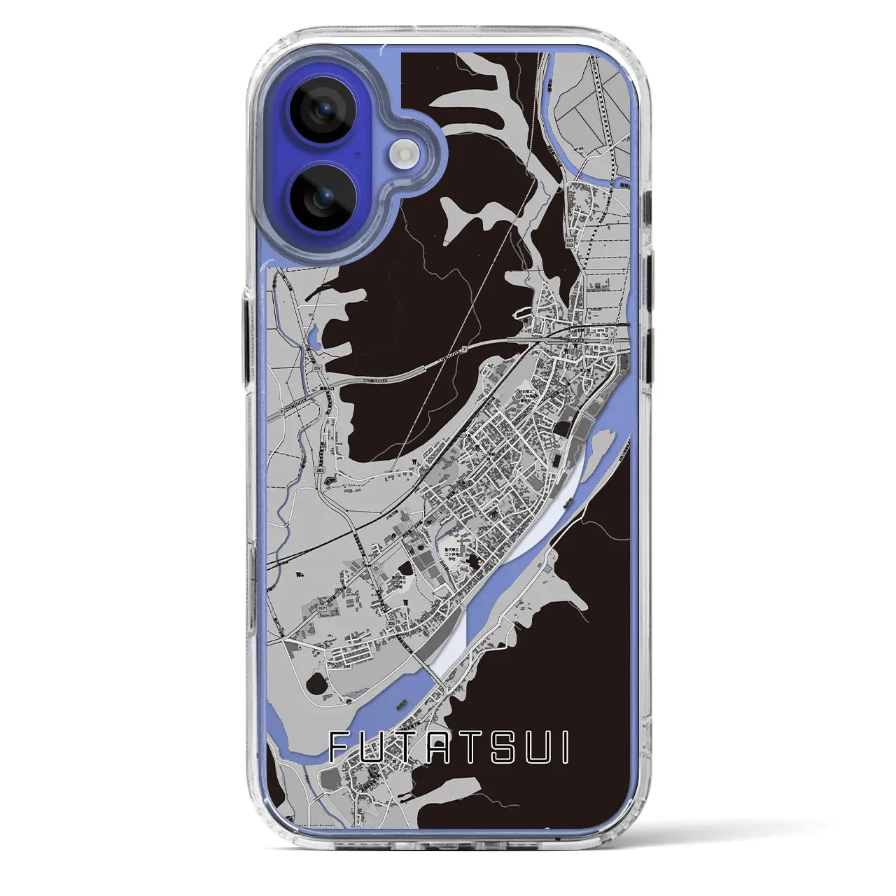 【二ツ井(秋田県)】地図柄iPhoneケース(MagSafeタイプ)